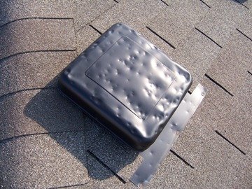 roof vent hail damage