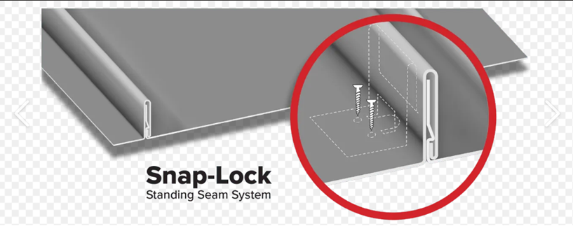 snap lock standing seam metal roof